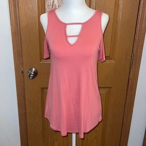 NWT Pink Republic Cold Shoulder Top